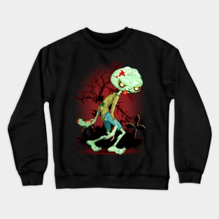 Zombie Creepy Monster Cartoon Crewneck Sweatshirt